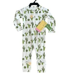MONICA + ANDY BABY Cactus Zipper Coverall SIze 0-3m NWT